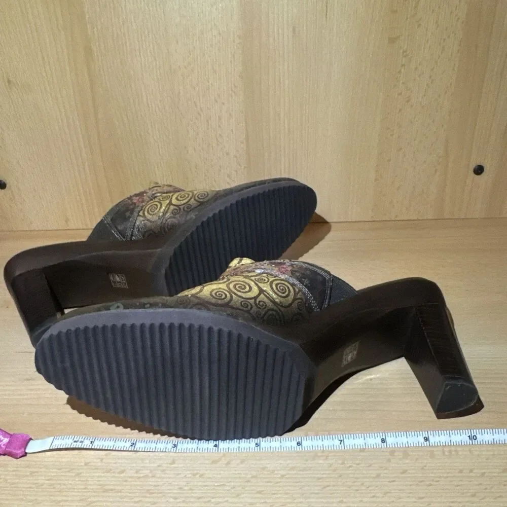 ICON Los Angeles Leather Gustav Klimt Wearable Art High Heels 10